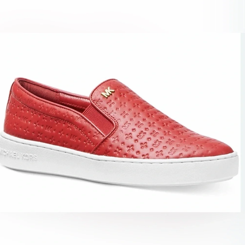 Michael Kors Keaton Logo Embossed Patent Slip-On Sneaker | EUC | Sz 5